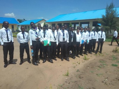 some of the students in assembly ground